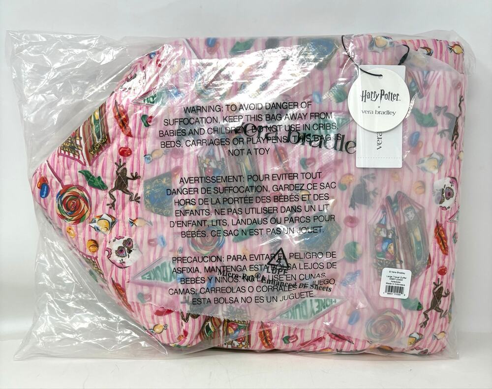 Vera Bradley Harry Potter Honeydukes Large Travel Duffel Tote Bag Candy SEALED